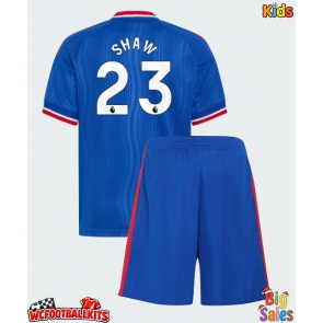 Manchester United Luke Shaw #23 Replica Away Stadium Kit for Kids 2026-27 Short Sleeve (+ pants)